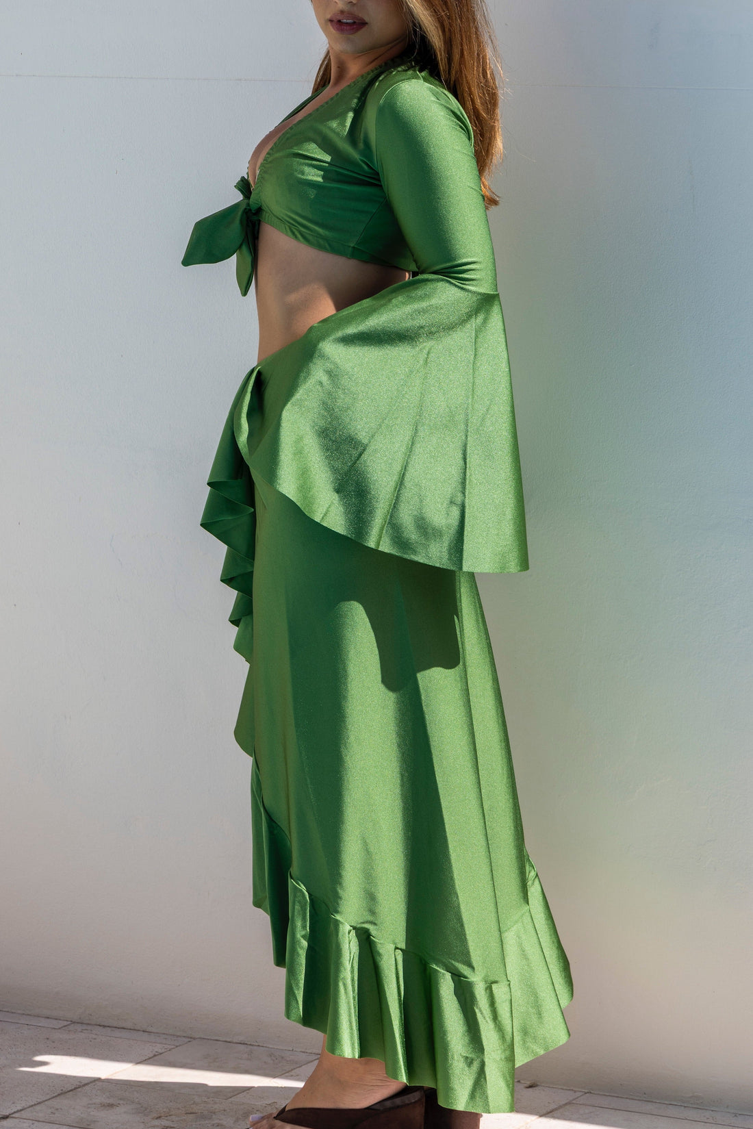 VOLÁ COVER UP TWO PIECE SET - OLIVE SAGE