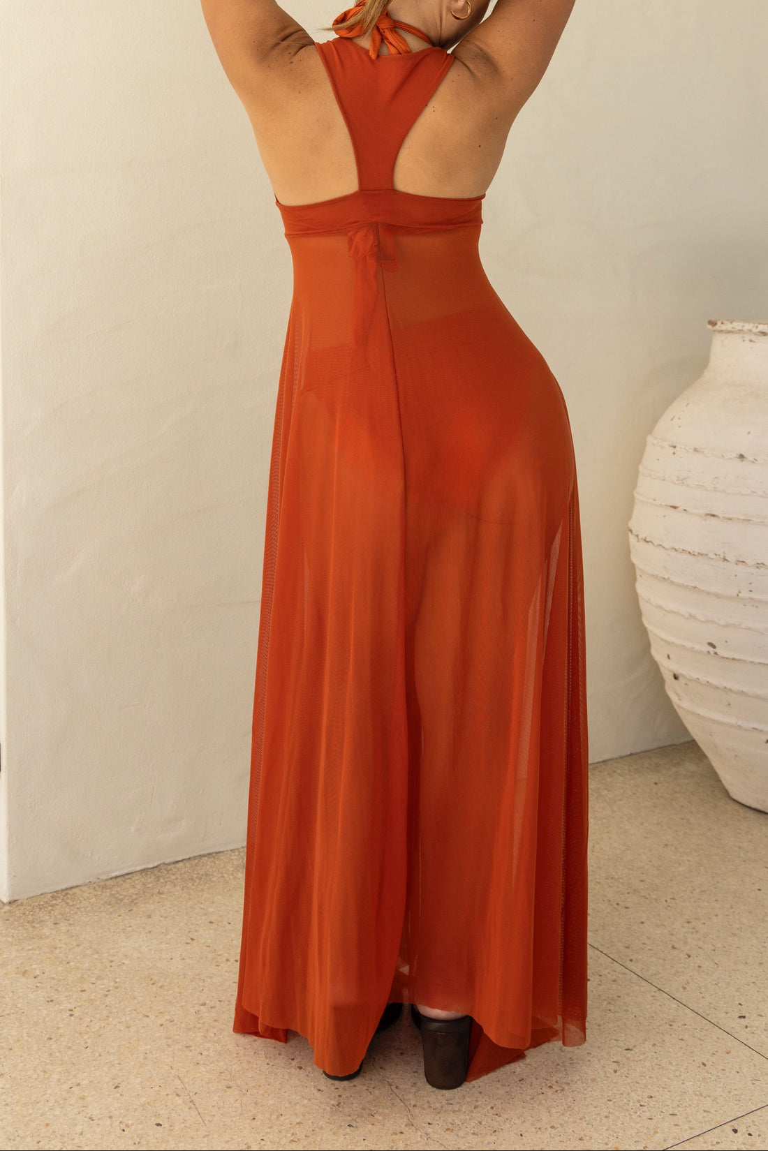 VEIL MAXI DRESS - ARANCIA